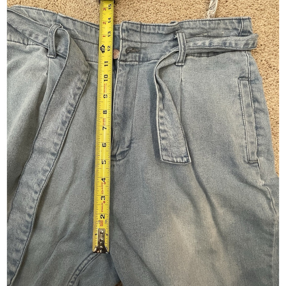 Vintage Calvin Klein Jeans Womens 32 Blue Denim Baggy High Rise‎ 90s w/ belt y2K - Picture 4 of 11